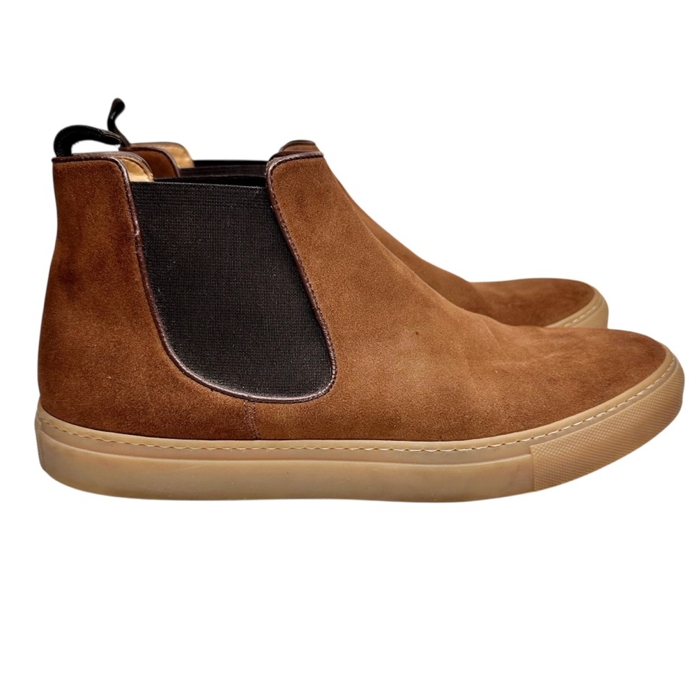 Rider Boot Co Suede Chelsea Boots SZ 12 Chestnut Brown - Picture 4 of 15